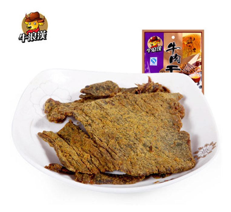 重慶特產四川零食小吃 牛浪漢 手撕麻辣牛肉片咖喱五香牛肉干 60g