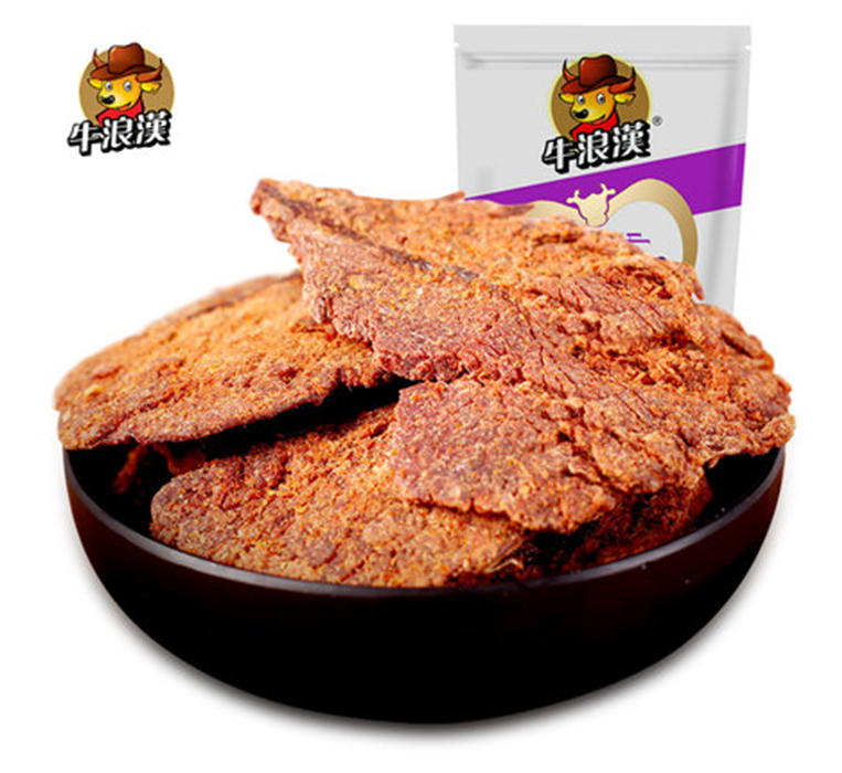 重慶特產 牛浪漢 麻辣牛肉干 咖喱 五香 250g 四川美味零食小吃
