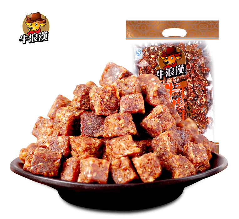 重慶特產牛浪漢牛肉干 麻辣五香糖果牛肉粒105g 四川小吃零食