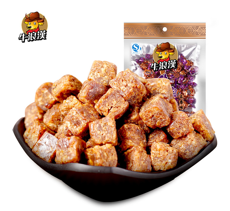 重慶特產 牛浪漢牛肉干 五香糖果牛肉粒 65g 四川風味小吃零食