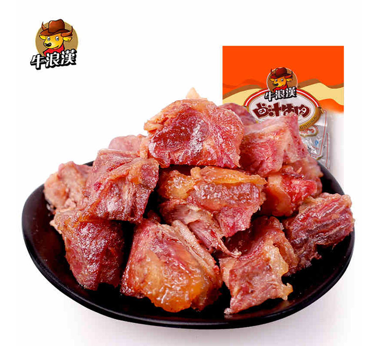 重慶特產牛浪漢 五香、香辣鹵汁牛肉干 108g旅游零食 獨立小包裝