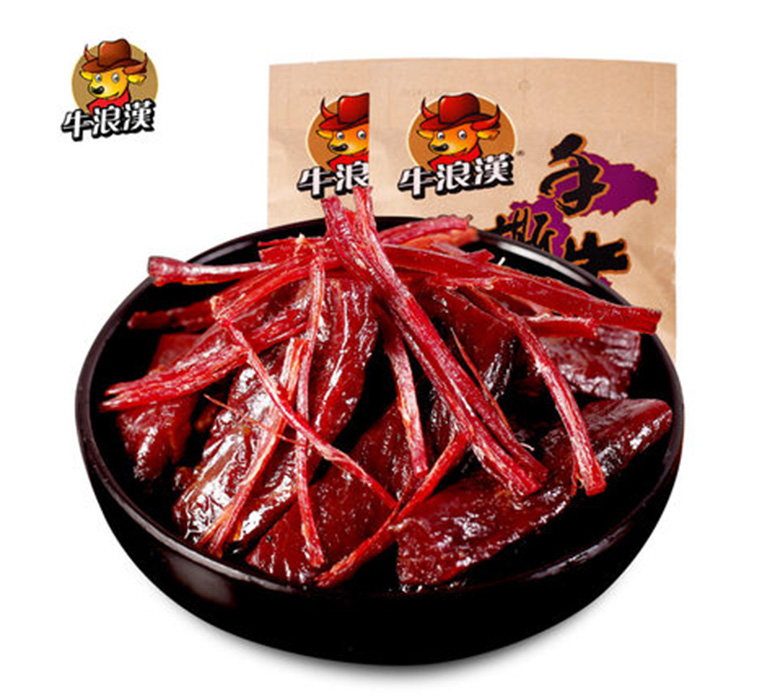 重慶特產(chǎn) 牛浪漢手撕風(fēng)干牛肉干 五香_香辣 102gX2 四川零食小吃